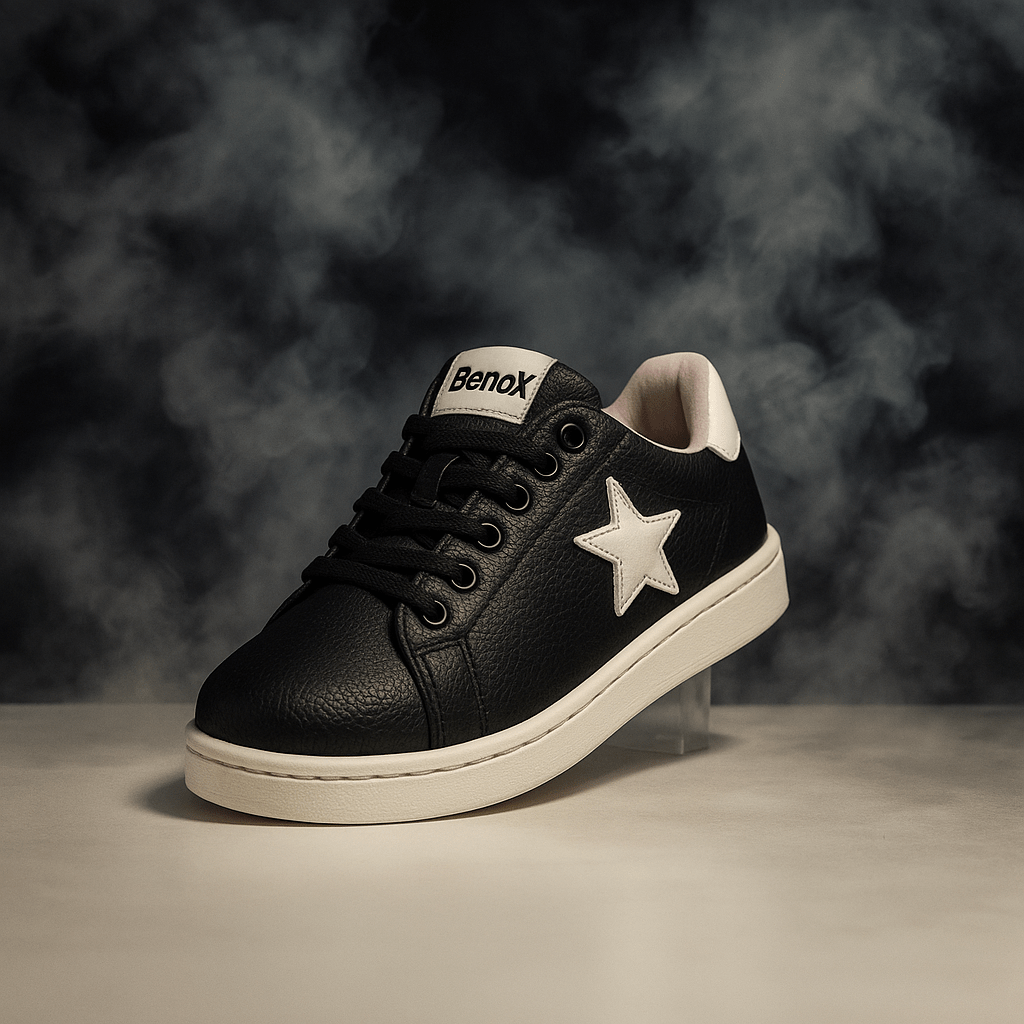 Benox Star Black Gyerekcipő - Fekete - BenoX webáruház